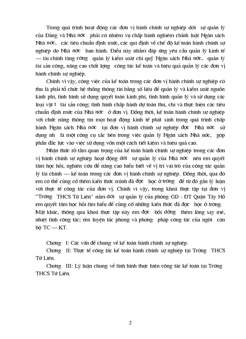 image for page Lý luận chung về tình hình thực hiện công tác kế toán tại Trường THCS Tứ Liên