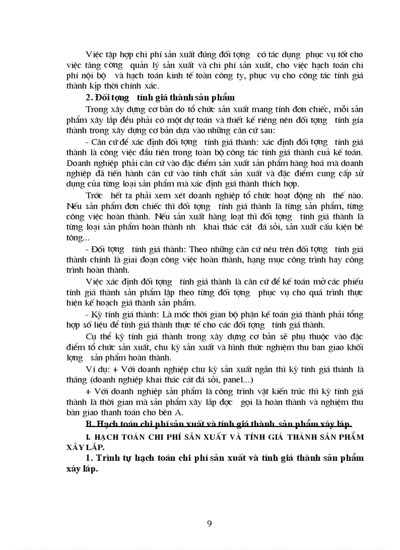 image for page Tổ chức hạch toán tập hợp chi phí sản xuất và tính giá thành sản phẩm xây lắp tại công ty cơ giới và xây lắp 13 1