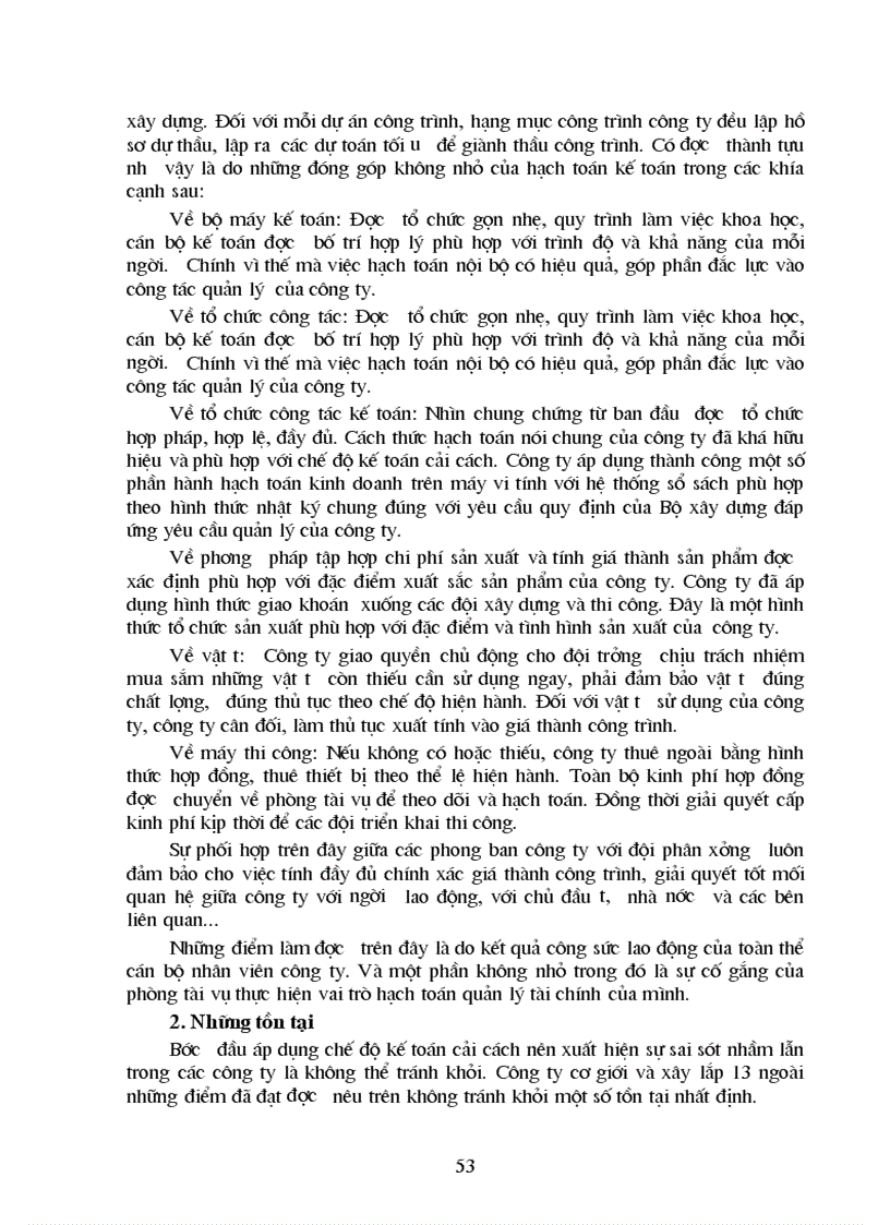 image for page Tổ chức hạch toán tập hợp chi phí sản xuất và tính giá thành sản phẩm xây lắp tại công ty cơ giới và xây lắp 13 1