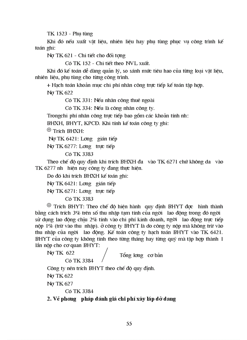 image for page Tổ chức hạch toán tập hợp chi phí sản xuất và tính giá thành sản phẩm xây lắp tại công ty cơ giới và xây lắp 13 1