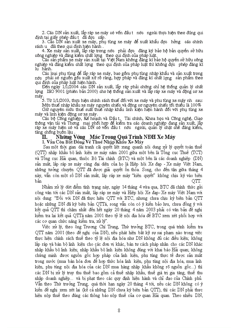 image for page Thực trạng và giải pháp về chương trình nội địa hóa xe máy Việt Nam