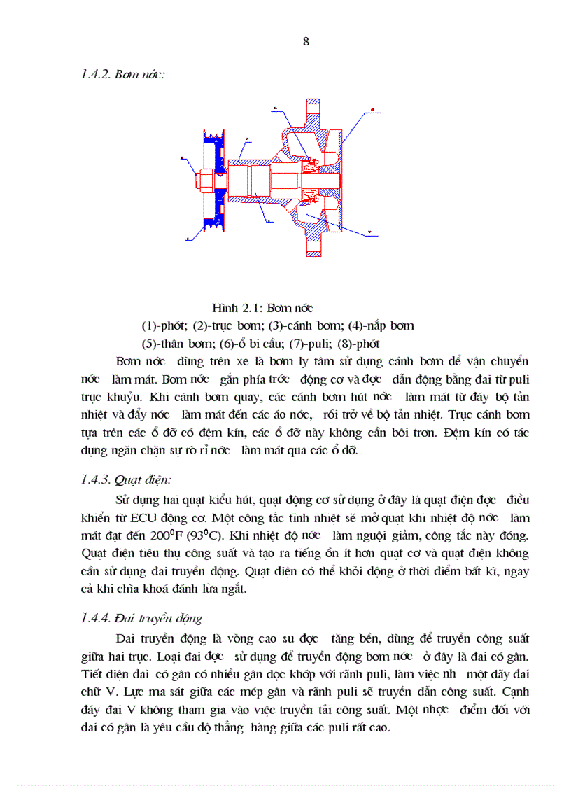 image for page Nghiên cứu khai thác bảo dưỡng và sửa chữa hệ thống làm mát trên ôtô Camry 3 0 V6 của hãng Toyota