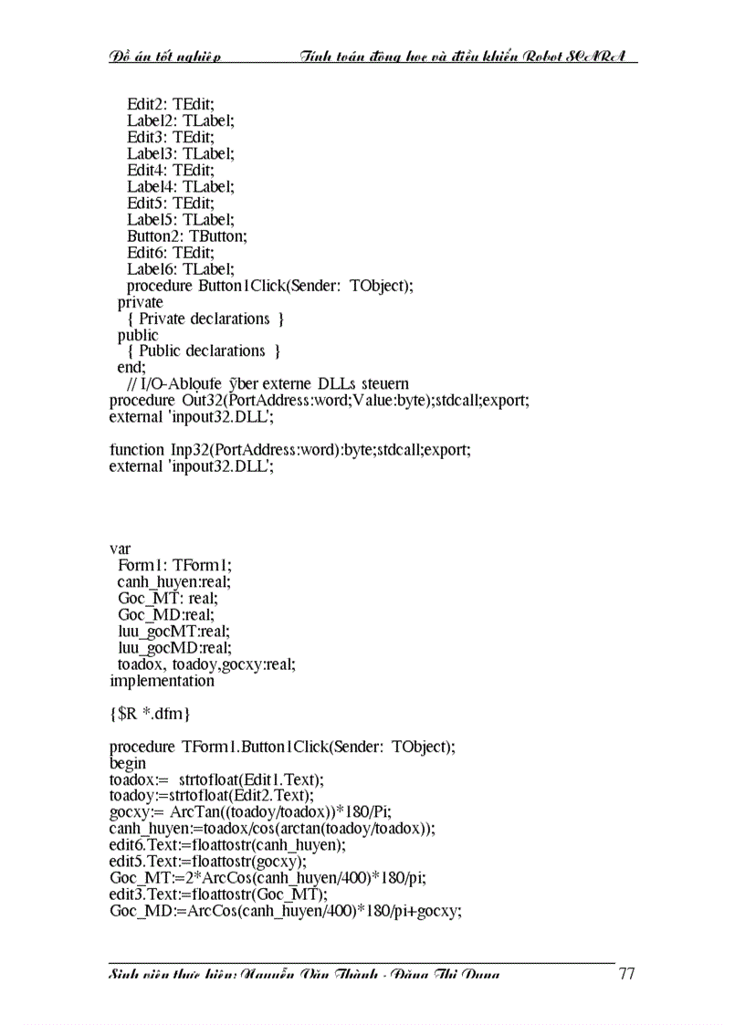 image for page Tính toán động học và điều khiển Robot SCARA 1