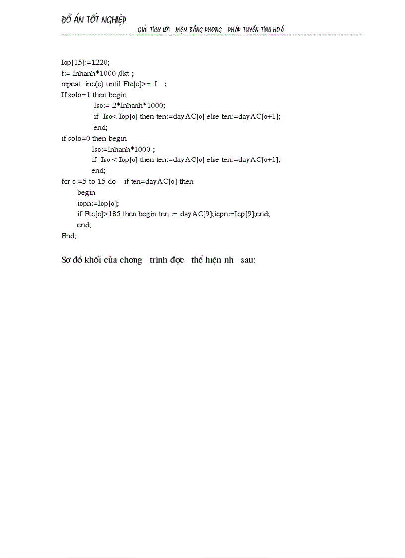 image for page Giải tích lưới điện bằng phương pháp tuyến tính hoá áp dụng chọn sơ bộ tiết diện dây dẫn và chọn phương án tối ưu
