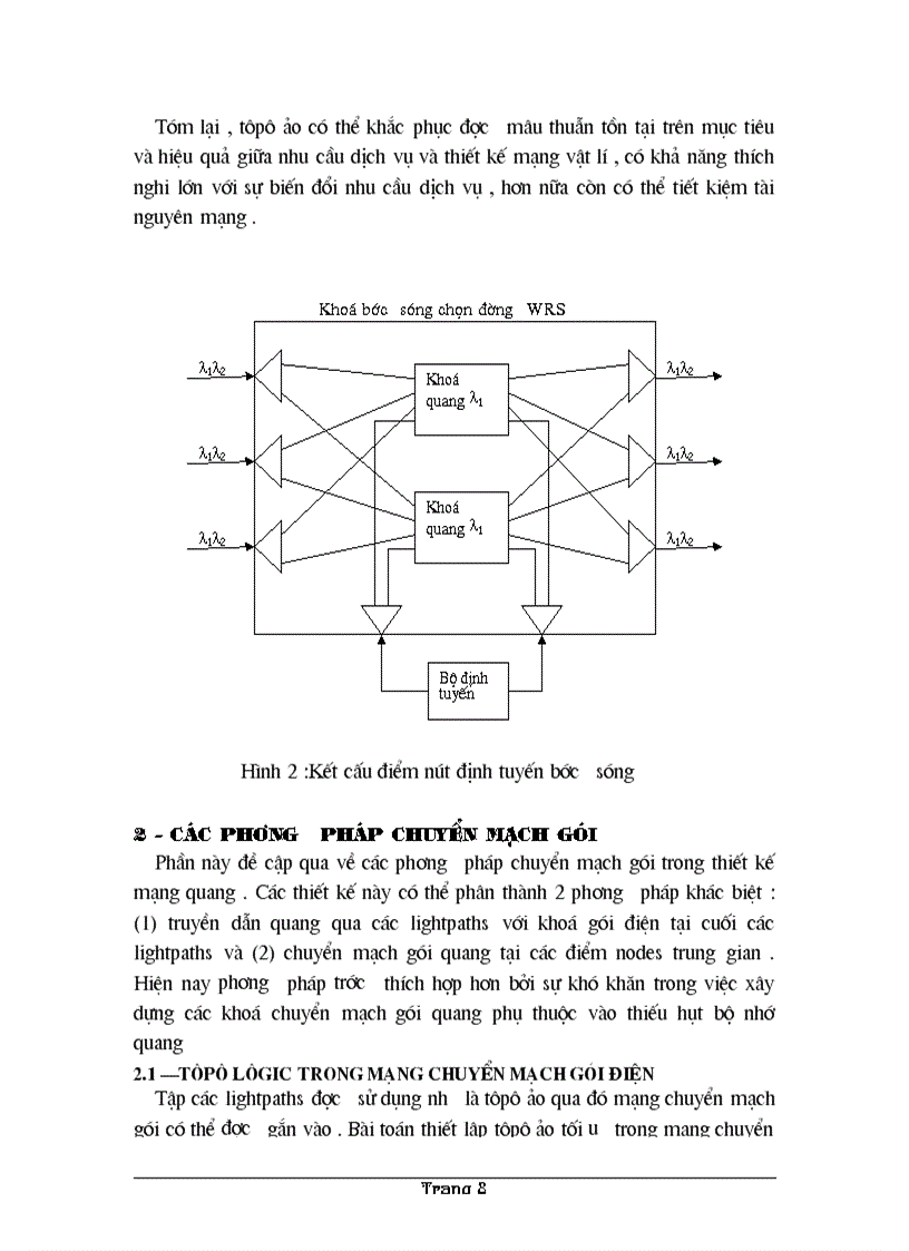 image for page Phân loại và ứng dụng bài toán RWA trong phân bổ và quản lý lightpath