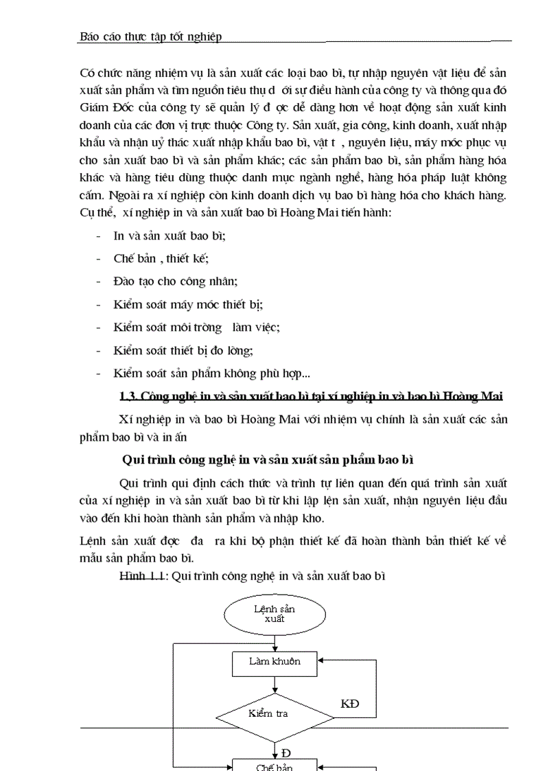image for page Báo cáo thực tập tốt nghiệp tại Xí nghiệp in và bao bì Hoàng Mai