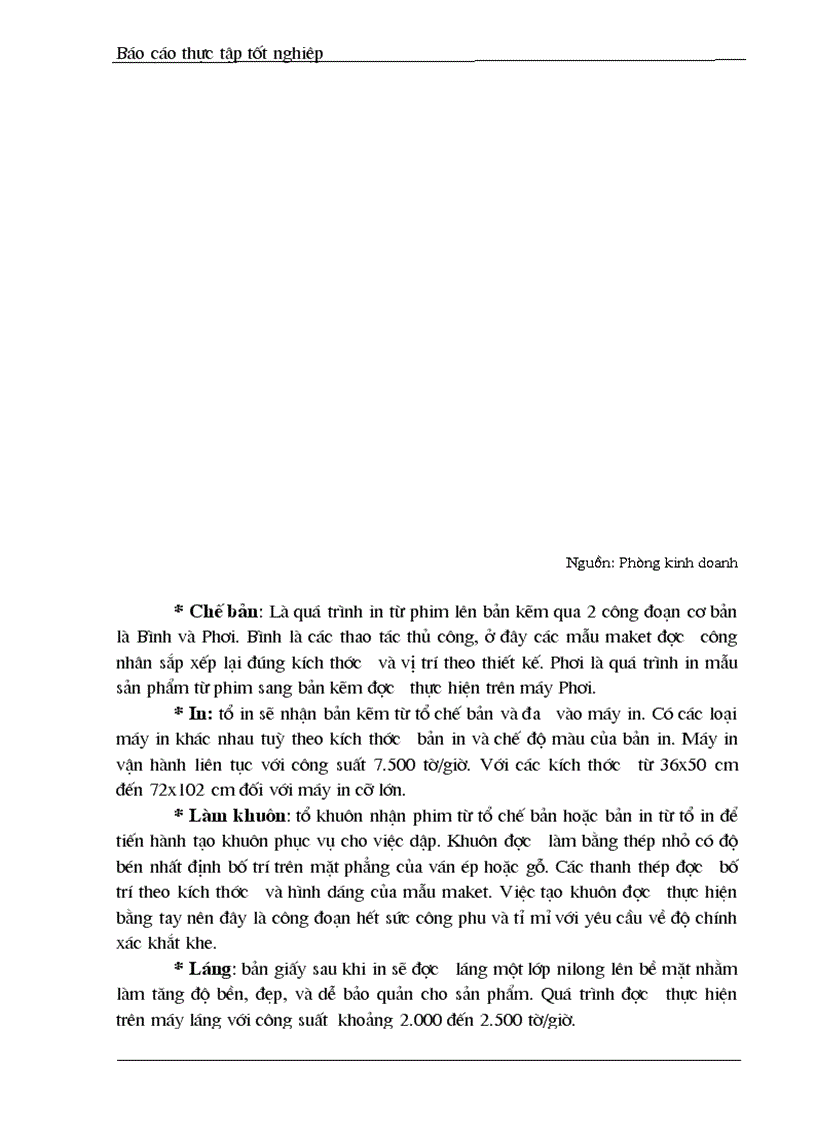 image for page Báo cáo thực tập tốt nghiệp tại Xí nghiệp in và bao bì Hoàng Mai