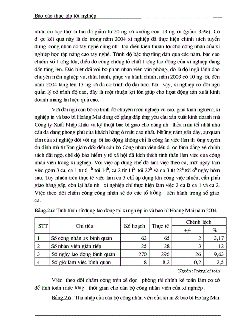 image for page Báo cáo thực tập tốt nghiệp tại Xí nghiệp in và bao bì Hoàng Mai