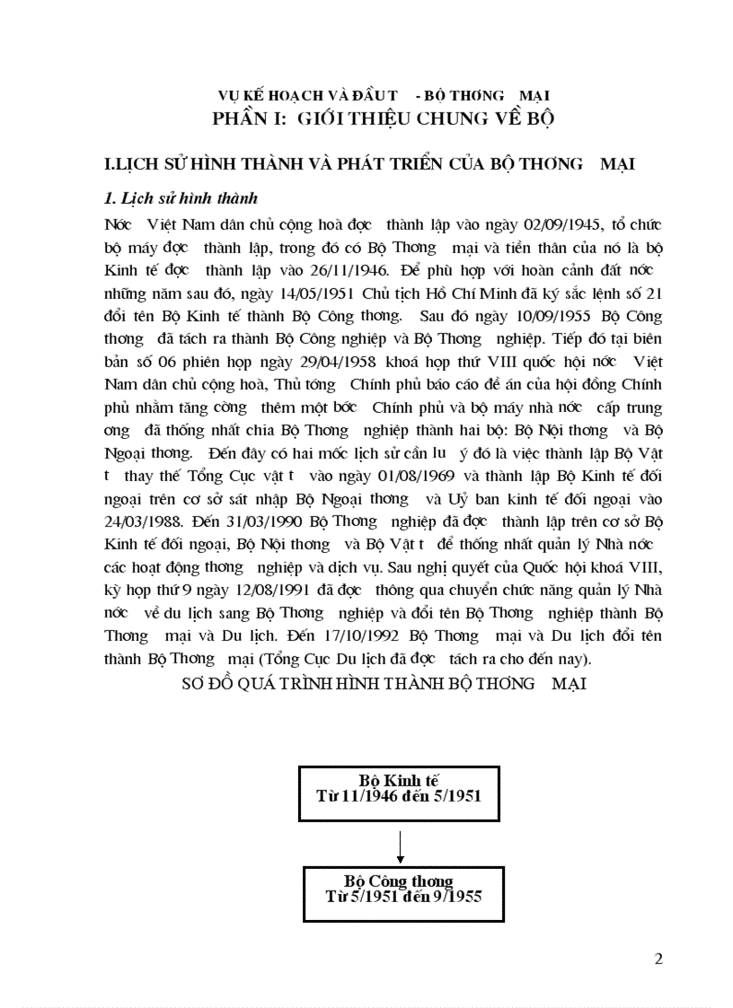 image for page Báo cáo thực tập tại Vụ kế hoạch và đầu tư Bộ Thương Mại