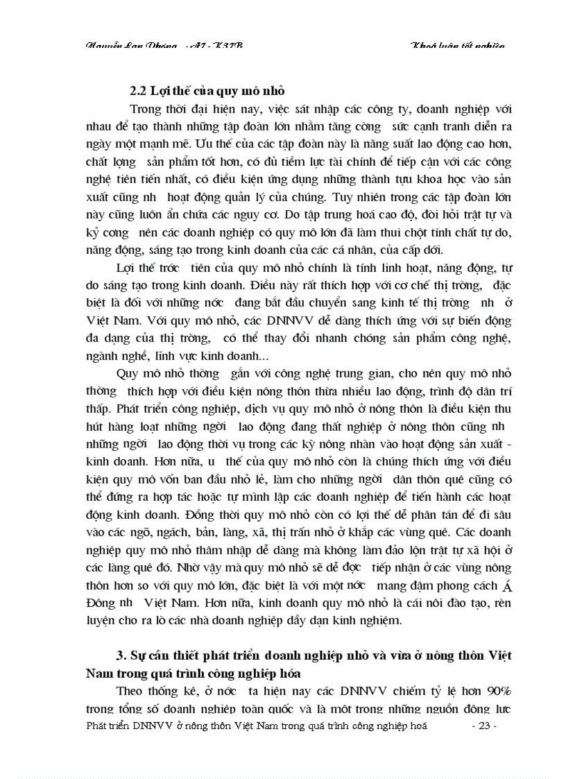 image for page Phát triển doanh nghiệp vừa và nhỏ ở nông thôn Việt Nam trong quá trình công nghiệp hoá