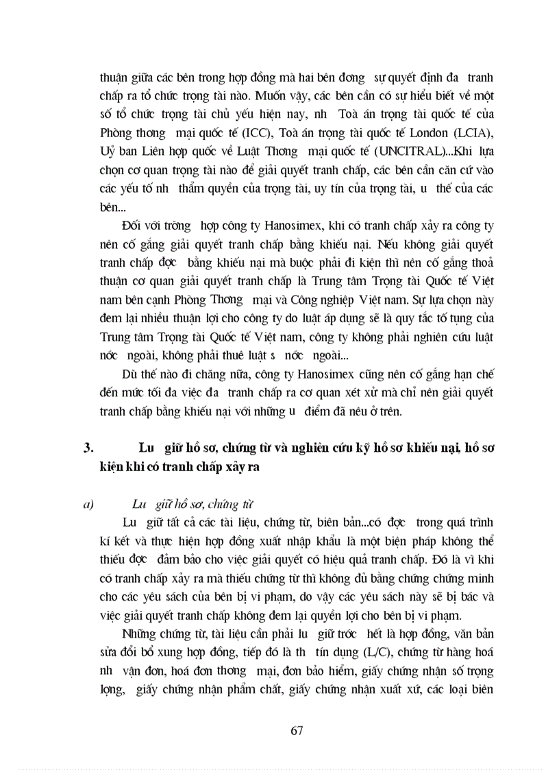 image for page Giải quyết các tranh chấp trong ngoại thương và thực tiễn giải quyết tranh chấp tại Công ty dệt may Hà nội