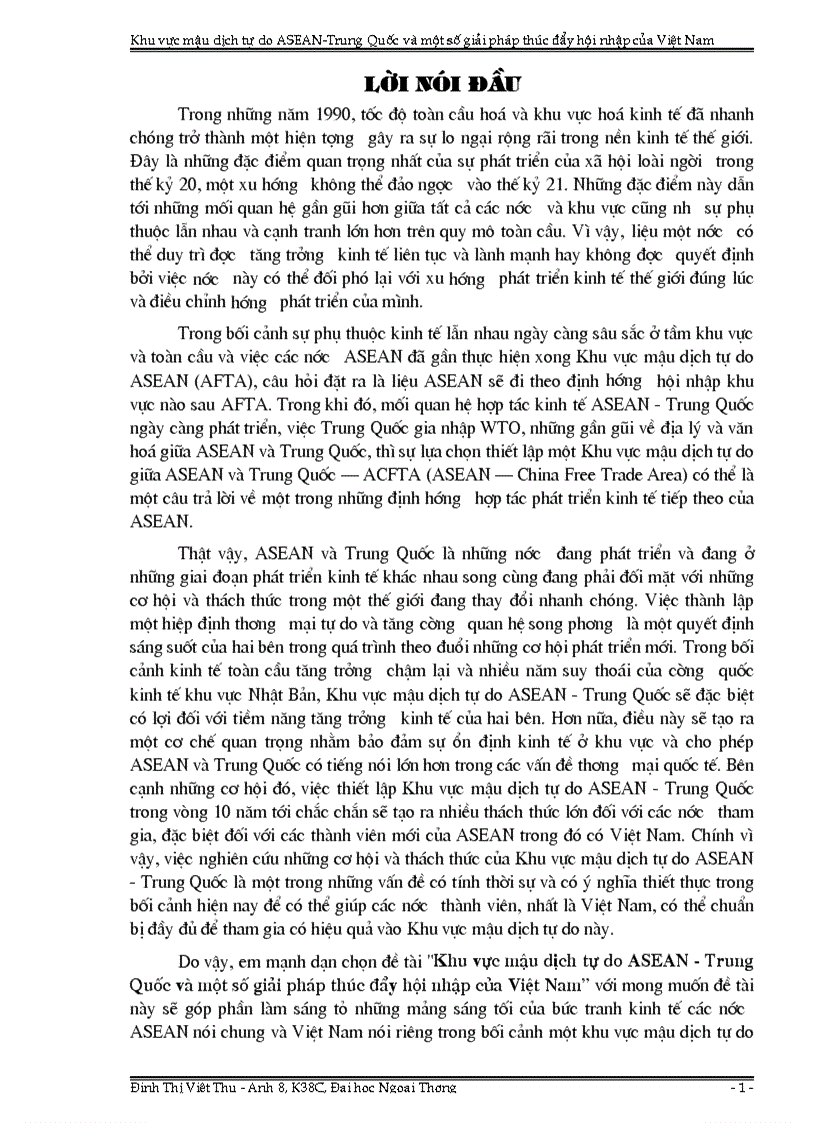 image for page Khu vực mậu dịch tự do ASEAN Trung Quốc và một số giải pháp thúc đẩy hội nhập của Việt Nam