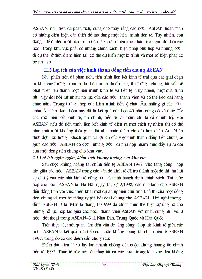 image for page Khả năng lợi ích và lộ trình của việc ra đời một đồng tiền chung cho các nước ASEAN