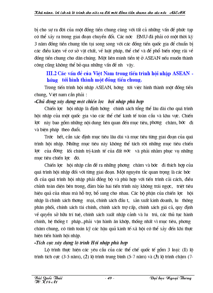 image for page Khả năng lợi ích và lộ trình của việc ra đời một đồng tiền chung cho các nước ASEAN