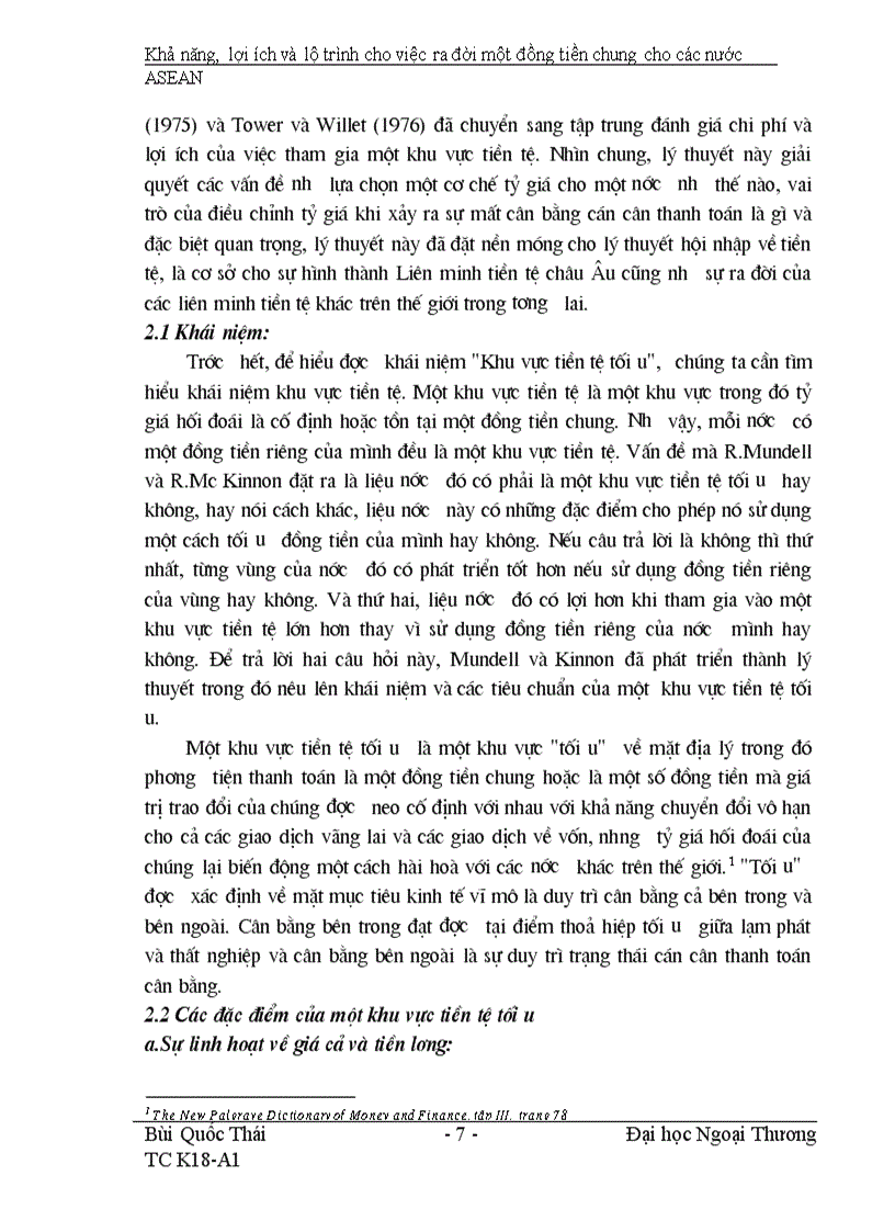 image for page Khả năng lợi ích và lộ trình của việc ra đời một đồng tiền chung cho các nước ASEAN