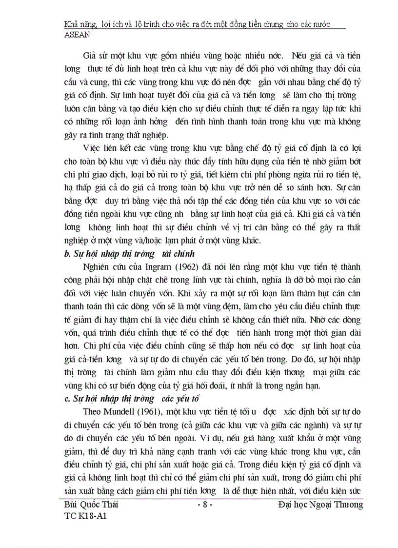 image for page Khả năng lợi ích và lộ trình của việc ra đời một đồng tiền chung cho các nước ASEAN