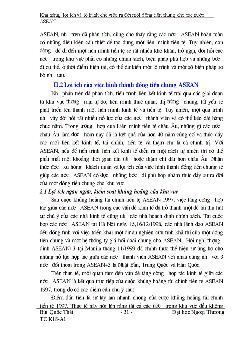 image for page Khả năng lợi ích và lộ trình của việc ra đời một đồng tiền chung cho các nước ASEAN