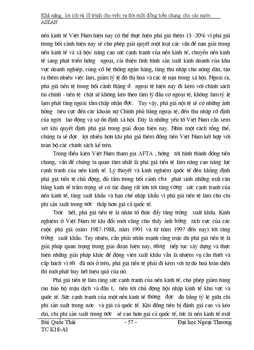 image for page Khả năng lợi ích và lộ trình của việc ra đời một đồng tiền chung cho các nước ASEAN