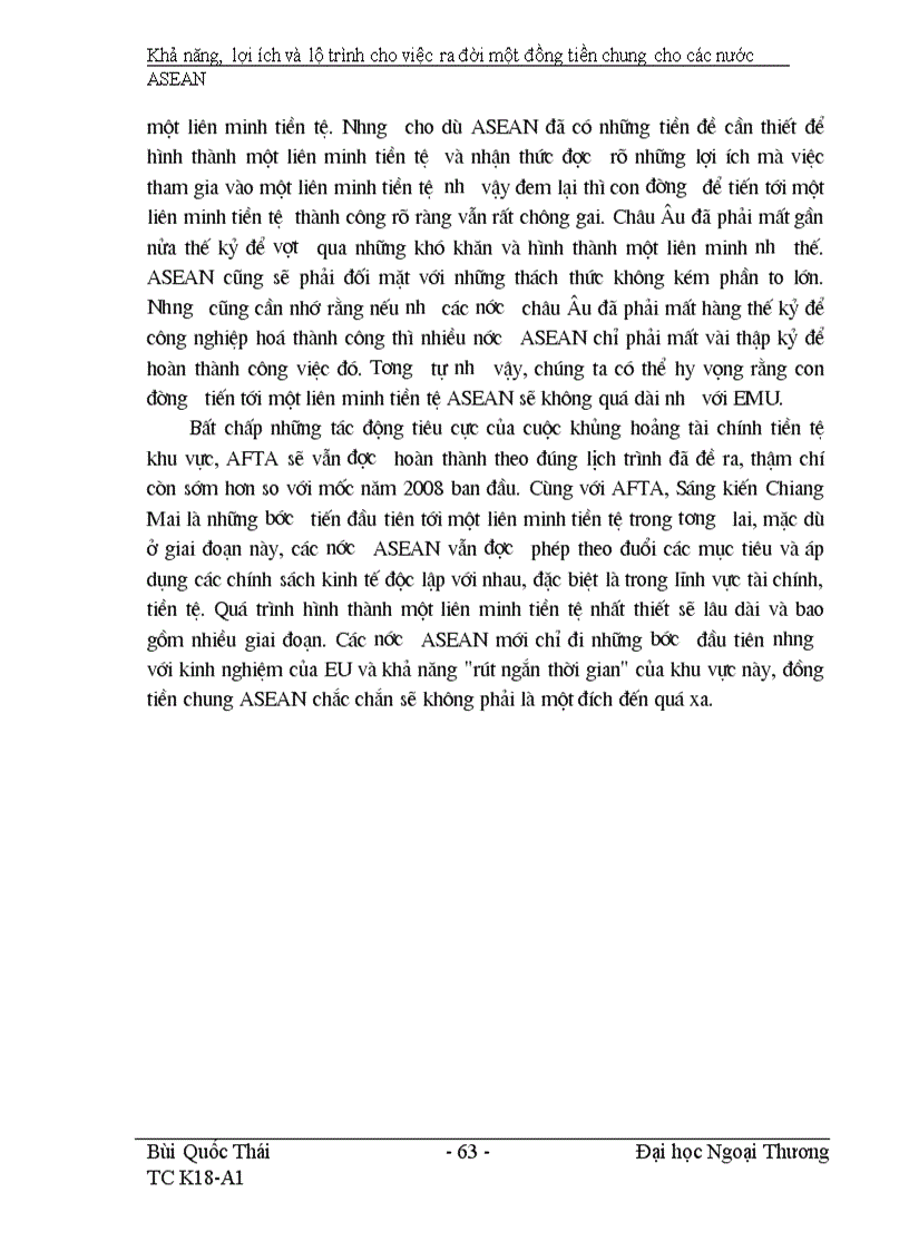 image for page Khả năng lợi ích và lộ trình của việc ra đời một đồng tiền chung cho các nước ASEAN