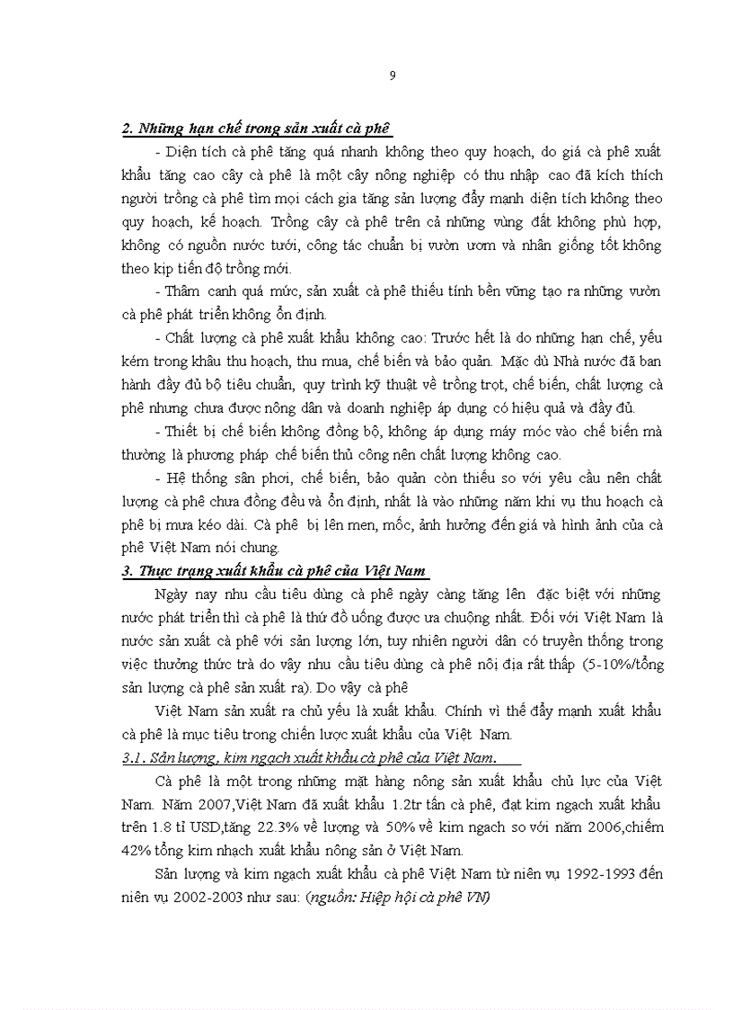 image for page Thực trạng và một số biện pháp thúc đẩy xuất khẩu cà phê của Việt Nam
