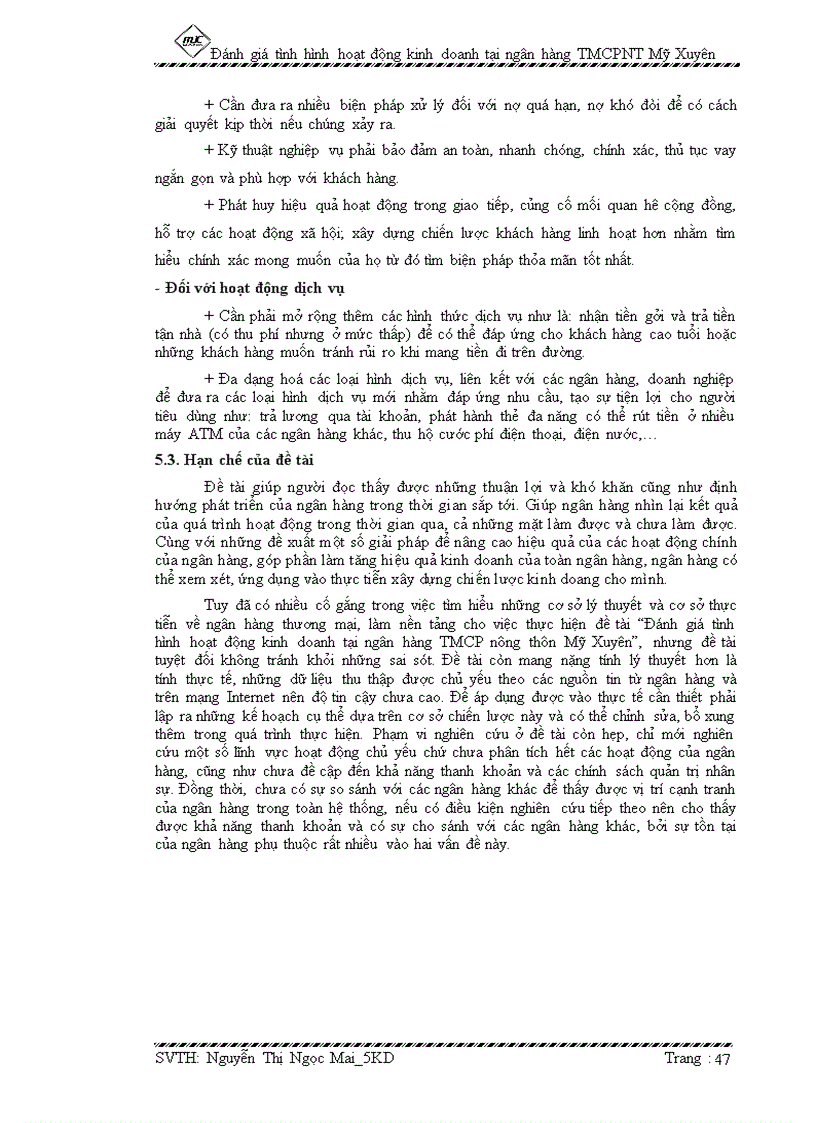 image for page Đánh giá tình hình hoạt động kinh doanh tại ngân hàng TMCP nông thôn Mỹ Xuyên