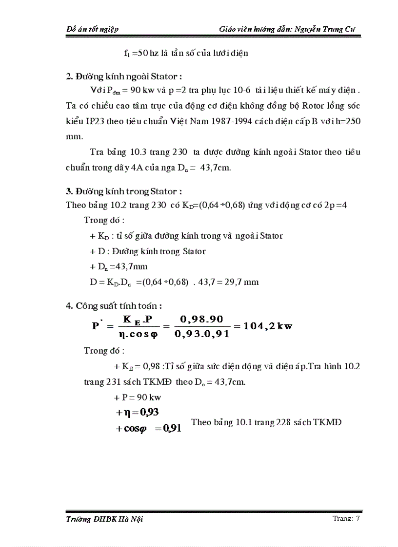 image for page Tính toán tham số của động cơ điện ở chế độ định mức