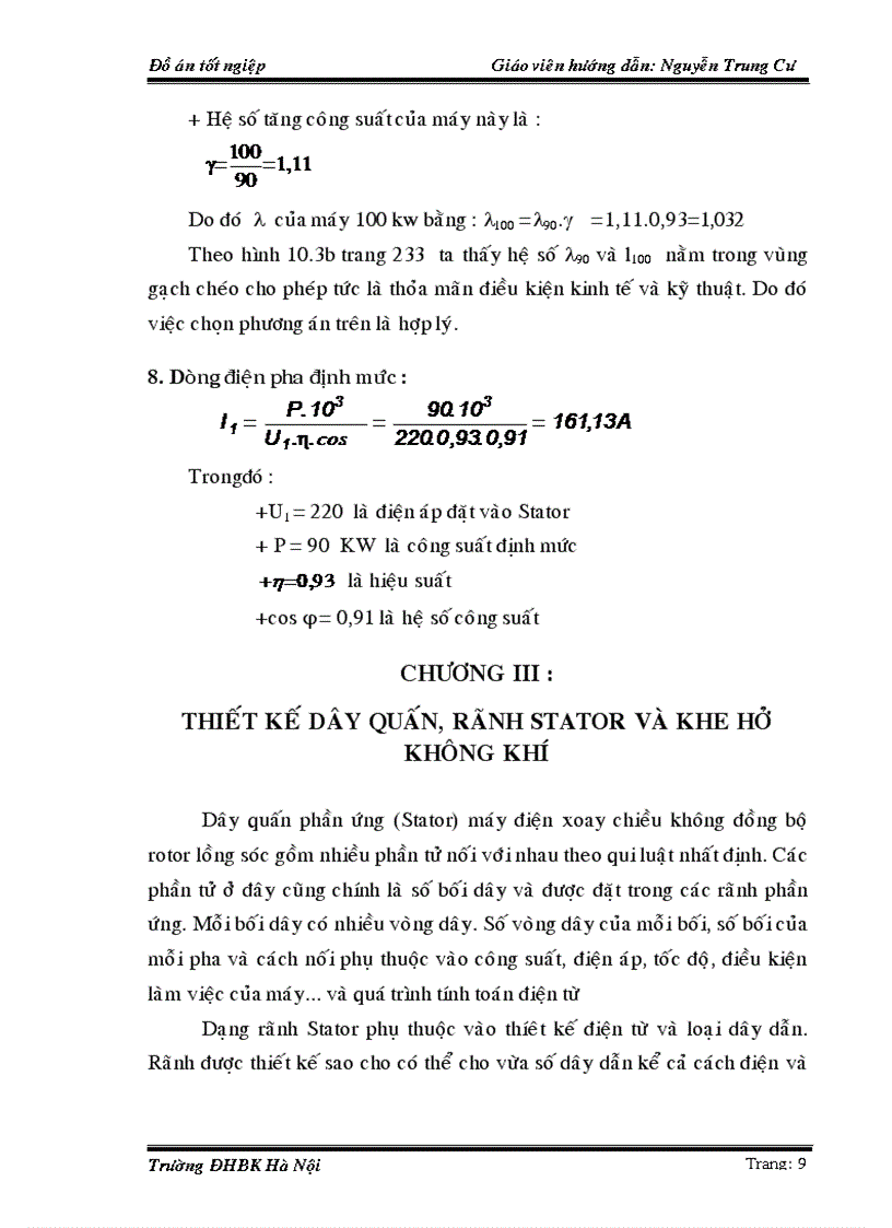 image for page Tính toán tham số của động cơ điện ở chế độ định mức