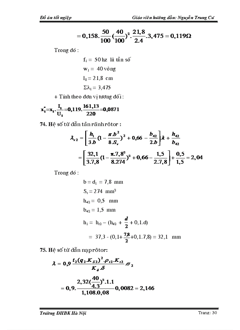 image for page Tính toán tham số của động cơ điện ở chế độ định mức