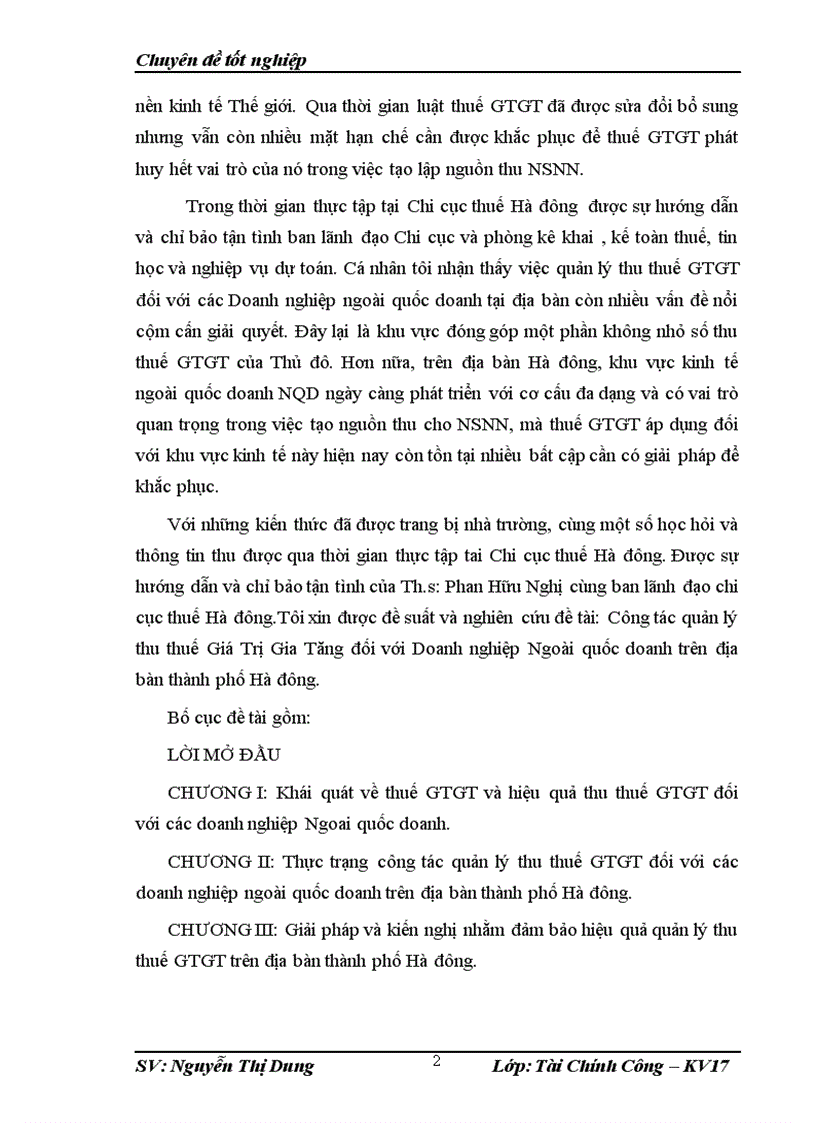 image for page Công tác quản lý thu thuế Giá Trị Gia Tăng đối với Doanh nghiệp Ngoài quốc doanh trên địa bàn thành phố Hà đông 1