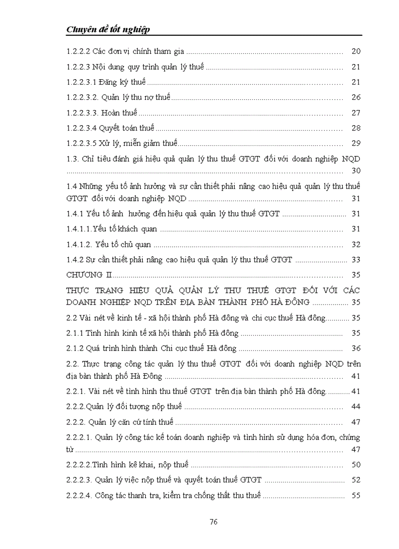 image for page Công tác quản lý thu thuế Giá Trị Gia Tăng đối với Doanh nghiệp Ngoài quốc doanh trên địa bàn thành phố Hà đông 1