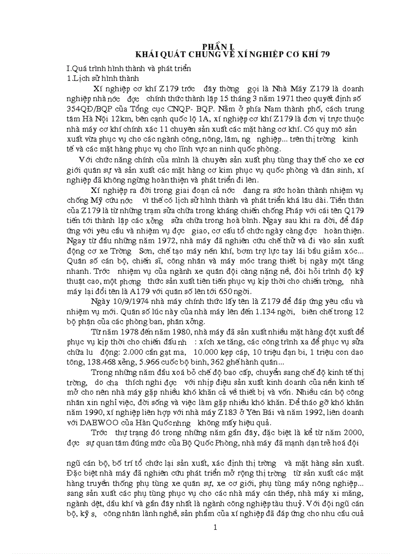 image for page Báo cáo thực tập tại Xí nghiệp cơ khí Z179