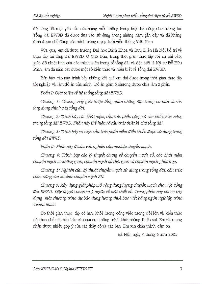 Nghiên cứu phát triển tổng đài điện tử số EWSD 1