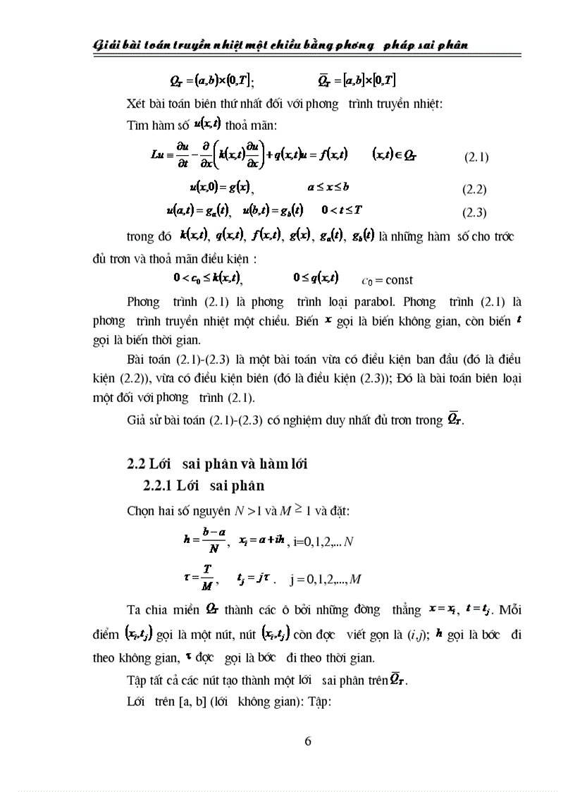 image for page Giải bài toán truyền nhiệt một chiều bằng phương pháp sai phân