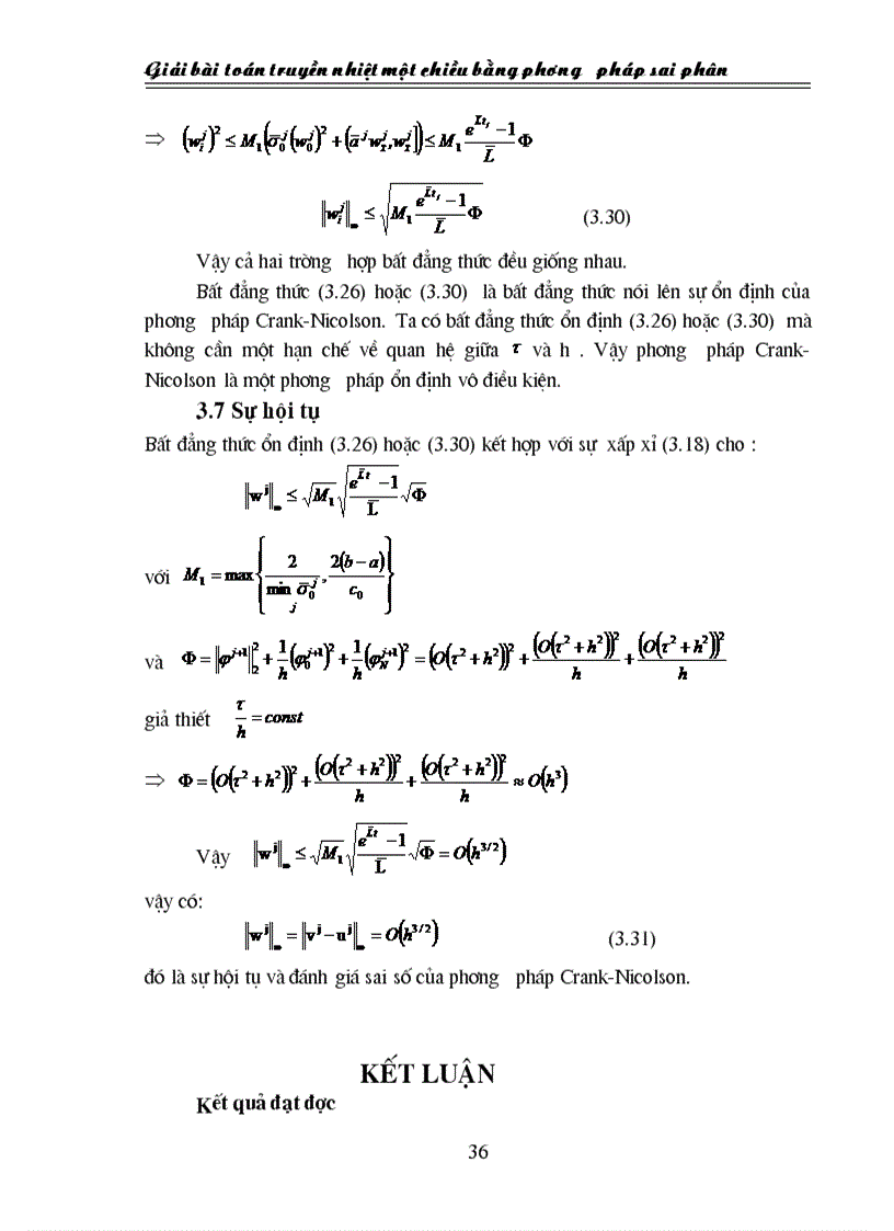 image for page Giải bài toán truyền nhiệt một chiều bằng phương pháp sai phân