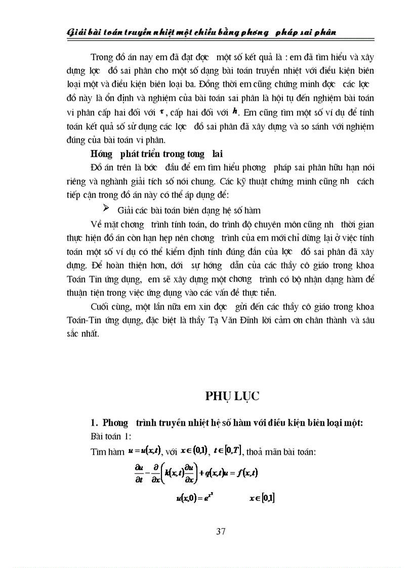 image for page Giải bài toán truyền nhiệt một chiều bằng phương pháp sai phân