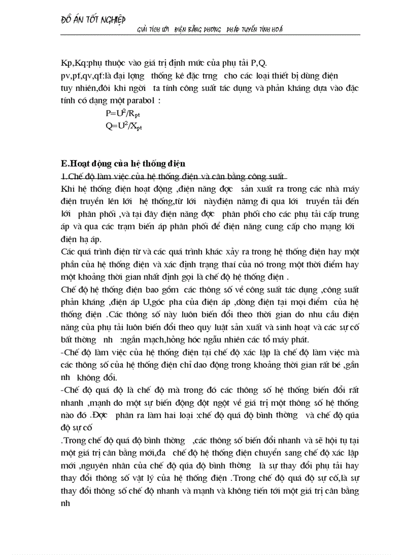 image for page Giải tích lưới điện bằng phương pháp tuyến tính hoá áp dụng chọn sơ bộ tiết diện dây dẫn và chọn phương án tối ưu 1