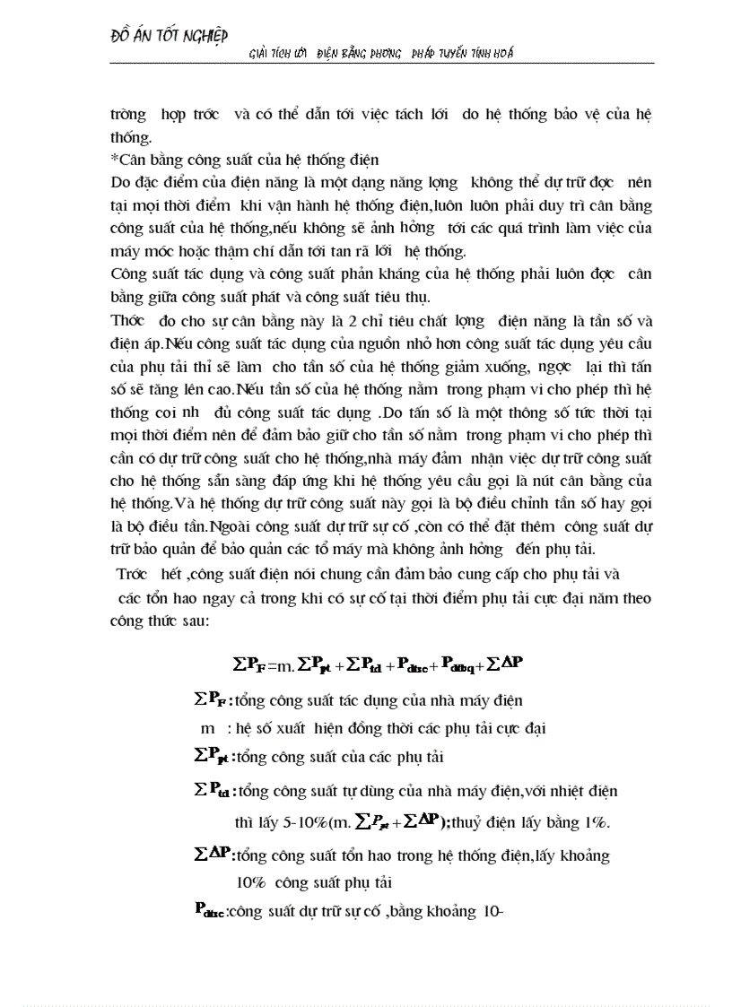 image for page Giải tích lưới điện bằng phương pháp tuyến tính hoá áp dụng chọn sơ bộ tiết diện dây dẫn và chọn phương án tối ưu 1