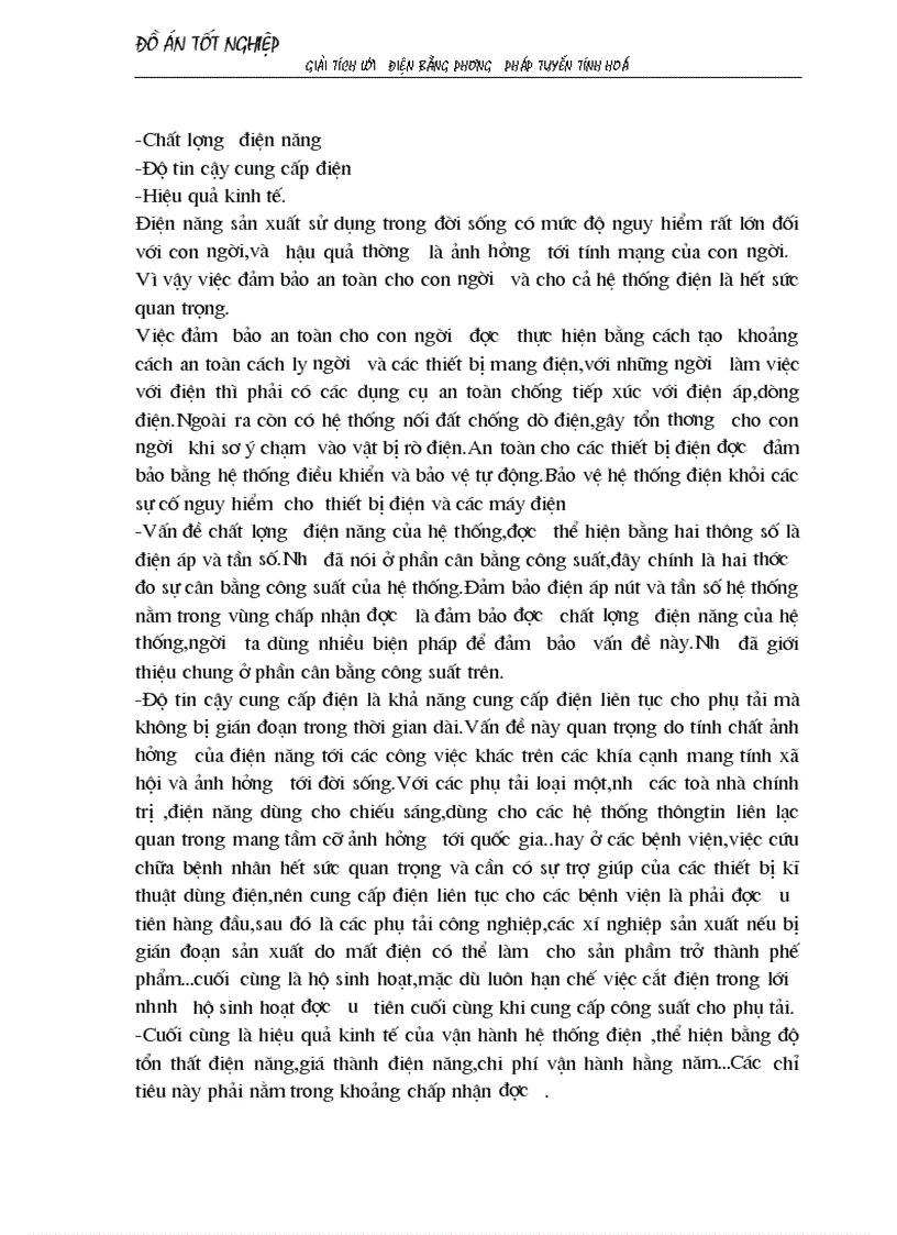 image for page Giải tích lưới điện bằng phương pháp tuyến tính hoá áp dụng chọn sơ bộ tiết diện dây dẫn và chọn phương án tối ưu 1