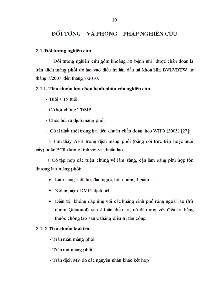 image for page Nghiên cứu đặc điểm lâm sàng cận lâm sàng và kết quả bước đầu điều trị tràn dịch màng phổi do lao ở trẻ em