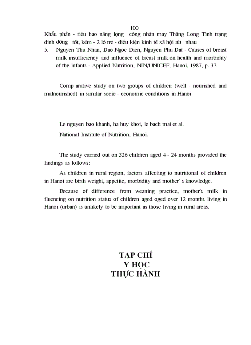 image for page Một số công trình nghiên cứu Về dinh dưỡng và vệ sinh an toàn thực phẩm