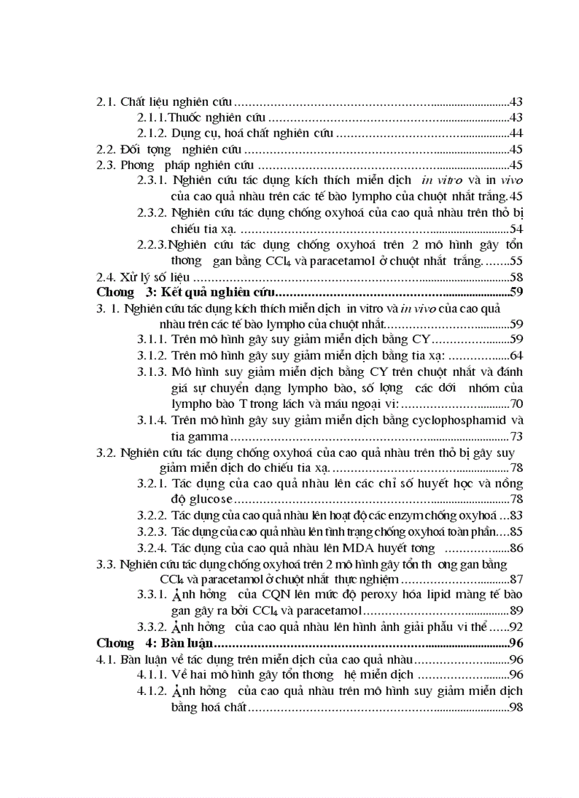 image for page Nghiên cứu tác dụng chống oxyhóa và đánh giá sâu hơn về tác dụng kích thích miễn dịch trên thực nghiệm của cao quả nhàu Việt Nam
