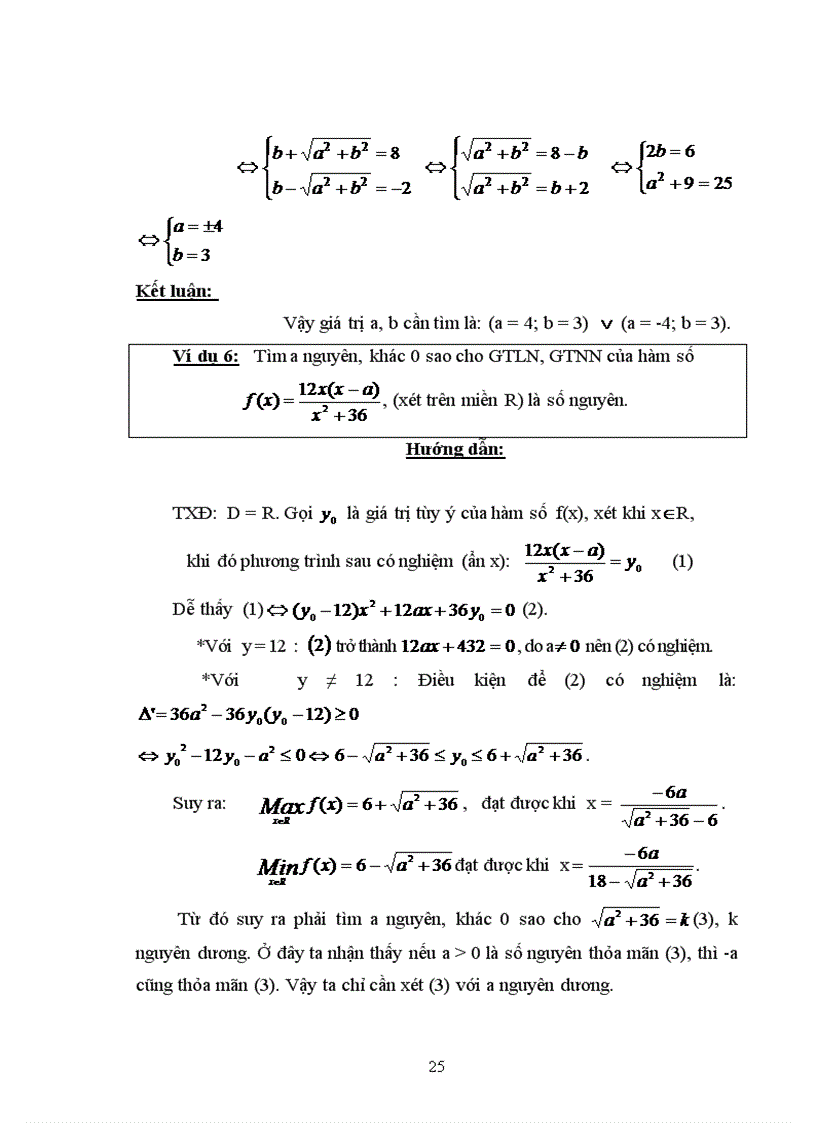 image for page Ứng dụng tam thức bậc hai và định lý Vi ét vào bài toán tìm giá trị lớn nhất và giá trị nhỏ nhất