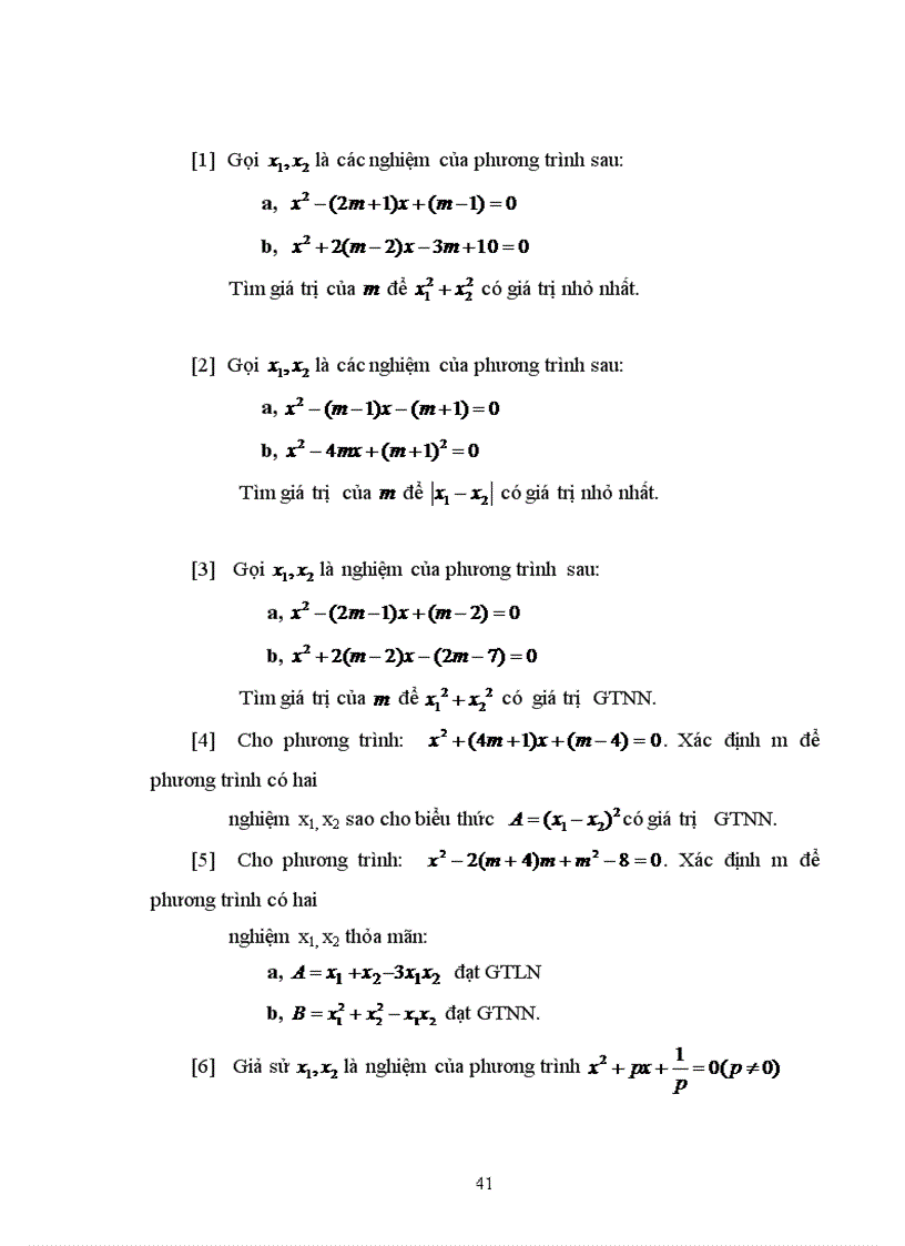 image for page Ứng dụng tam thức bậc hai và định lý Vi ét vào bài toán tìm giá trị lớn nhất và giá trị nhỏ nhất