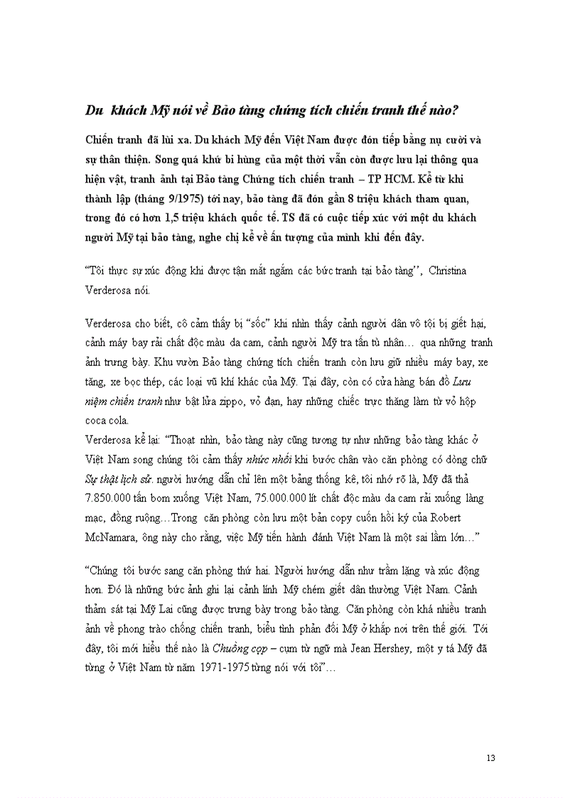 image for page Bài cảm nhận sau khi đi tham quan bảo tàng chứng tích chiến tranh