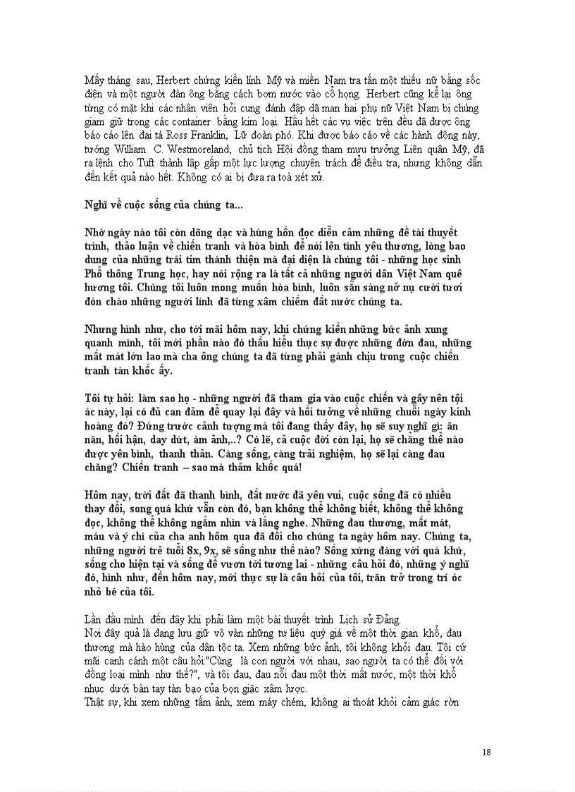 image for page Bài cảm nhận sau khi đi tham quan bảo tàng chứng tích chiến tranh
