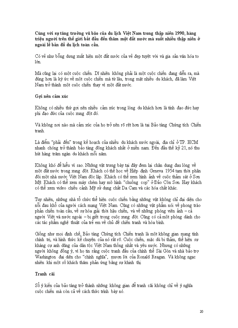 image for page Bài cảm nhận sau khi đi tham quan bảo tàng chứng tích chiến tranh