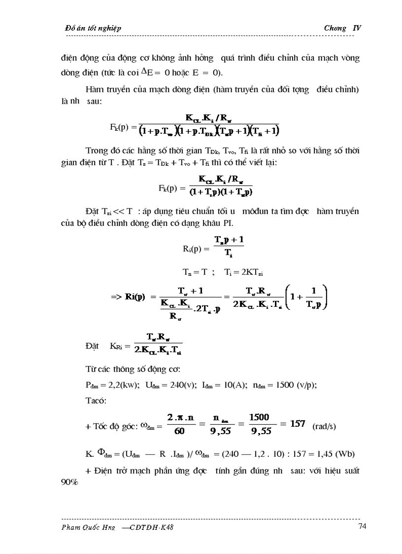 image for page Thiết kế và khảo sát các hiện tượng xảy ra trong các bộ nguồn chỉnh lưu điều khiển dùng Thyristor theo sơ đồ cầu một pha cho động cơ điện một chiều công suất 2 5 kw 1300 v p