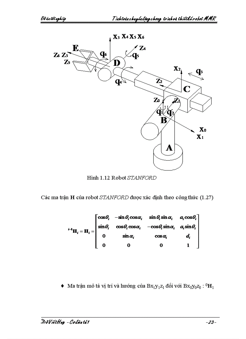 image for page Tính toán chuyển động chương trình và thiết kế robot MMR