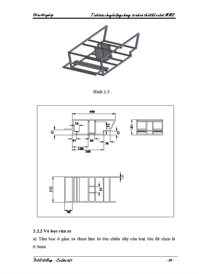 image for page Tính toán chuyển động chương trình và thiết kế robot MMR