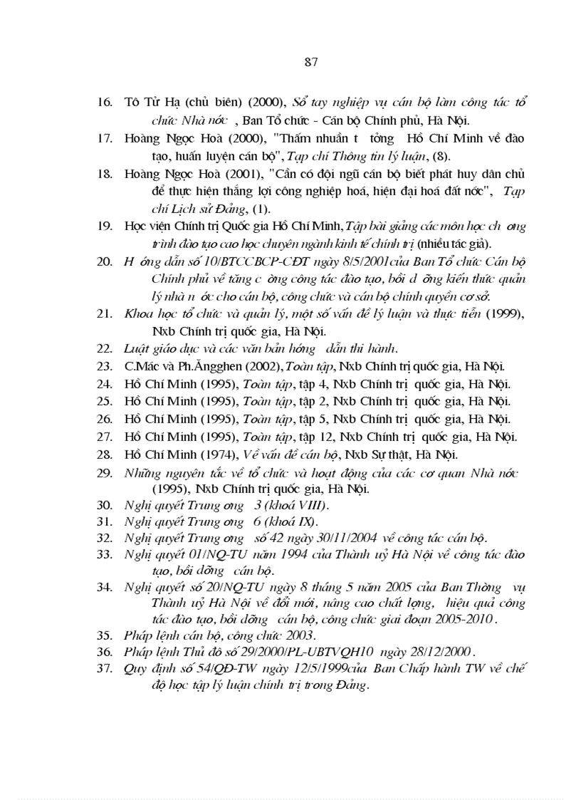 image for page Đào tạo bồi dưỡng công chức trong nền kinh tế thị trường ở nước ta qua thực tiễn ở thành phố Hà Nội